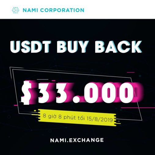 USDT BUY BACK với giá 1.5$ và Airdrop Token VNDC từ Nami.Exchange