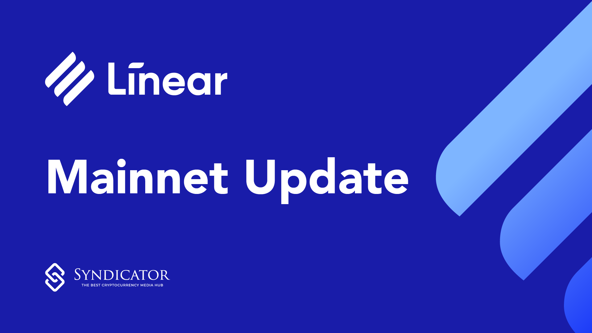 Linear Finance - Mainnet Update 7/12 - LINA token - staking LINA - Syndicator