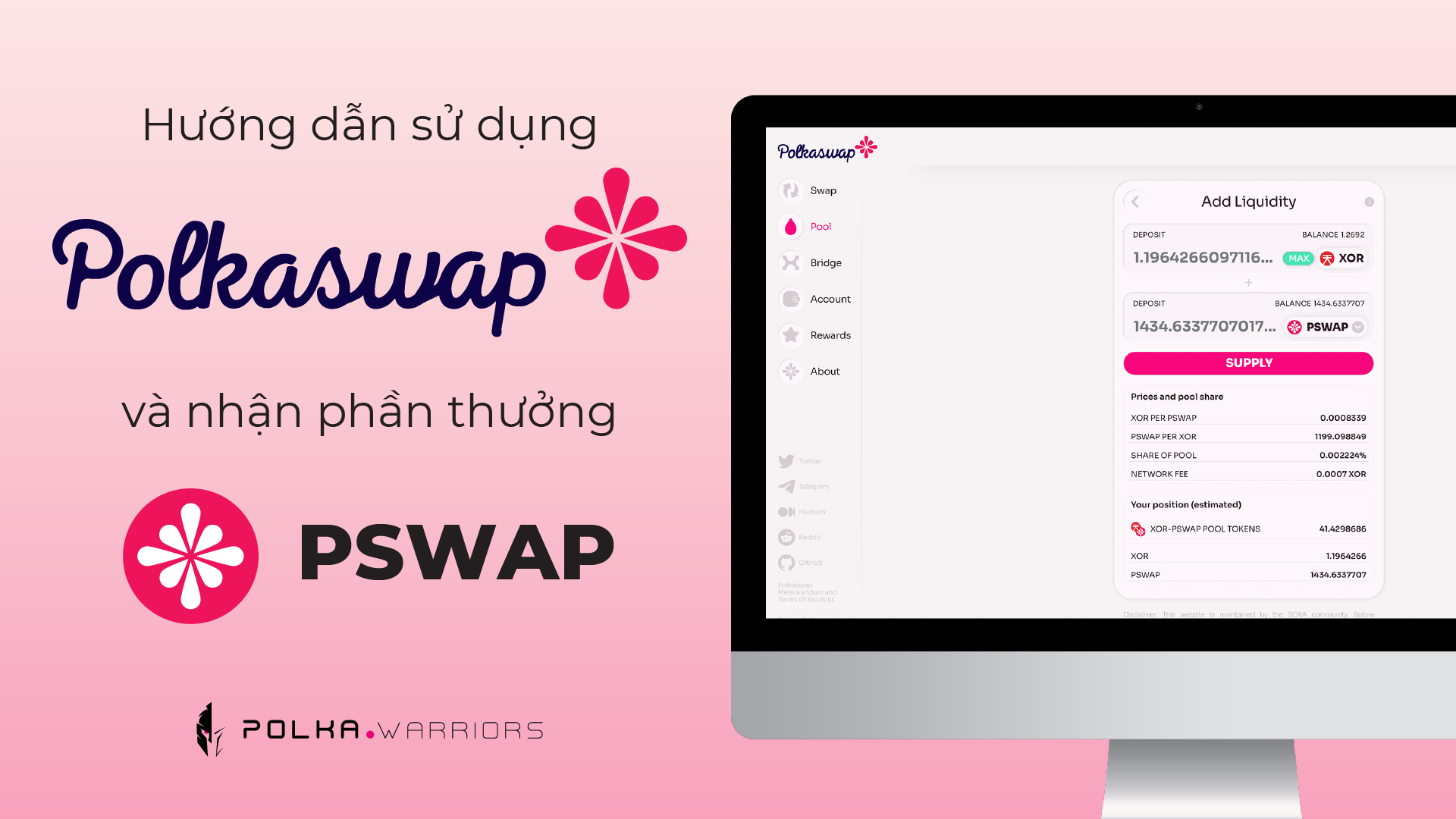 Hướng dẫn sử dụng Polkaswap và cách nhận phần thưởng token PSWAP